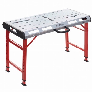 Masă de lucru pentru sudură pliabilă CD639, blat 532 x 1068 mm, înălțime reglabilă 705-930 mm, sarcină maximă 454 kg - Img 2