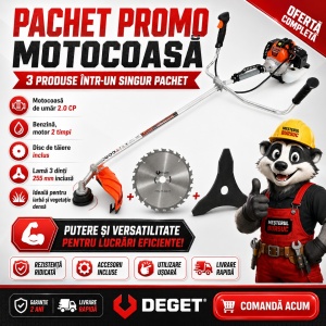 Motocoasa de umar 2.0 CP benzina, 2 timpi V90024 DEGET