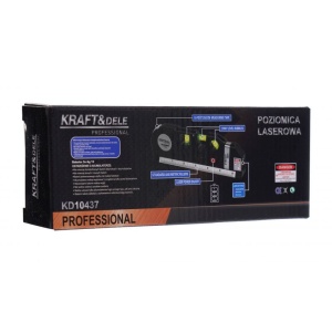 Nivela cu laser 650nm 1mW si sistem de masurat 250mm KD10437 KraftDele - Img 2