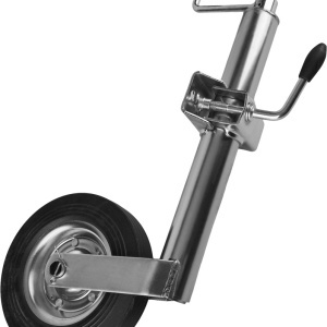 Roată de sprijin pentru remorcă XD469 cu colier de prindere, capacitate 150 kg, roată 200 mm
