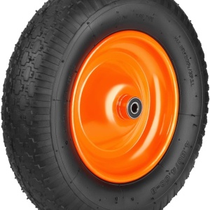 Roată pentru roabă 16 inch KraftDele KD508 cu ax și piulițe, anvelopă 4.80/4.00-8, rulare lină pentru grădină și construcții - Img 7