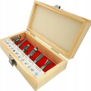 Set de 6 freze pentru lemn diferite profile cu prindere de 8mm - Img 2