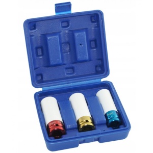 Set de chei tubulare IMPACT 1/2" 3 piese varianta lunga din teflon V86100 Verke – echipament profesional