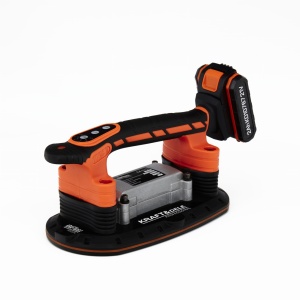 Ventuză vibratoare cu acumulator 21V, 2Ah pentru plăci ceramice gresie si faianta, piatra naturala – XR10767 – echipament profesional, 21V