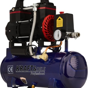 Compresor Fără Ulei 9L 1200W 155L/min – Compact, Silențios și Ușor de Transportat | KraftDele KD2127