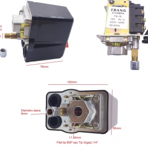 Presostat compresor de aer trifazic 3F 400V 16 A 6-8 bari NR.217 – compresor de aer, 8BARI, 400V