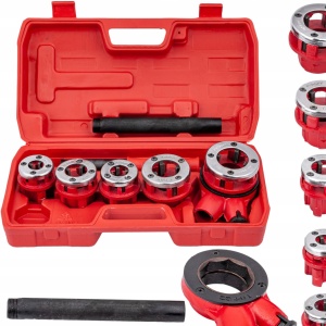 Set clupa filiera filetat manuala 5 piese 3/8"; 1/2"; 3/4"; 1"; 1 1/4" XM55810