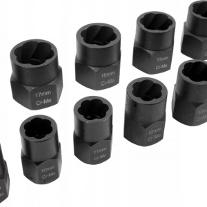 Set extractoare pentru suruburi rupte 10 elemente 3/8" V86481 - Img 4