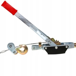 ⚙️ Troliu manual 4 tone cu cablu – winch profesional cu două trepte de viteză, 2,5 m – model XM80741 – echipament profesional