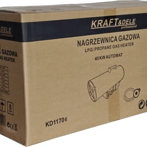 Aerotermă pe gaz LPG 45 kW KraftDele XD11706 cu termostat și afișaj digital, pentru încălzirea spațiilor medii și mari - Img 11