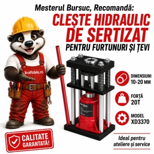 Clește hidraulic de sertizat pentru furtunuri și țevi 10-20 mm, forță 20T, XD3370