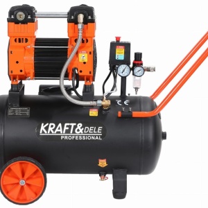 Compresor Fără Ulei 50L 2200W 295L/min 8 Bar – Performanță Profesională Heavy Duty | KraftDele KD1393 - Img 3