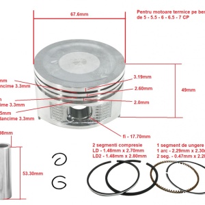 Kit reparare piston motor termic 5 - 5.5 - 6 - 6.5 - 7 CP V60339 Verke - Img 1