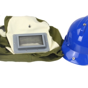 Mască de sablare cu cască de protecție reglabilă XM805907, vizieră mare detașabilă și ventilație eficientă