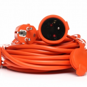 Prelungitor electric de grădină CD4023, 10 m, 3x1,5 mm, cu clapetă de protecție pentru uz casnic și exterior