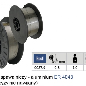 Sarma sudura aluminiu ER 4043 0.8mm 2Kg 200mm ADLER MA0037.0 – echipament profesional