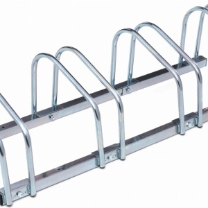 Suport metalic pentru 4 biciclete KraftDele KD651, rastel de parcare stabil cu ancorare și compatibilitate anvelope 35-60 mm