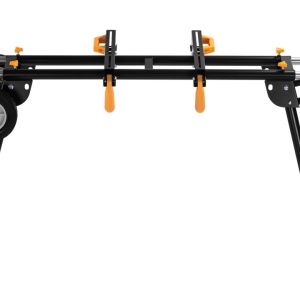 Suport profesional pentru ferăstrău staționar CD11873 – Extensibil 216 cm, Picioare pliabile, Role de ghidare și Roți de transport - Img 3