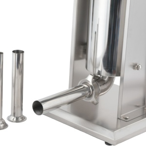 Aparat manual de umplut cârnați KraftDele KD4132, capacitate 5 kg, 4 pâlnii, inox, pentru preparate de casă și mezeluri - Img 6