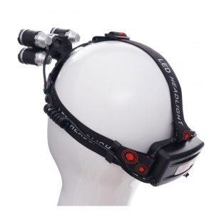Lanterna frontala de cap T6 led cu 4x Q5 zoom 1-2000x 18A KD1248 KraftDele - Img 6
