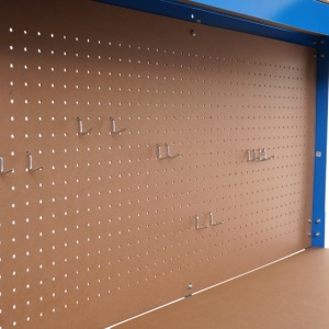 Masă de lucru pentru atelier XD640, 1200 x 600 mm, cu sertar, panou pentru scule și raft inferior 80 kg - Img 4
