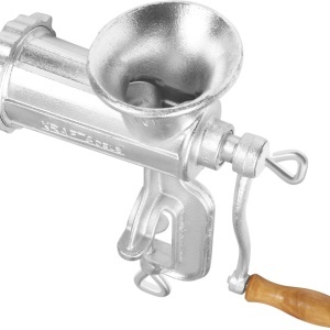 Mașină manuală de tocat carne KraftDele KD4192, mărimea 10, cu site și pâlnii pentru cârnați - Img 5