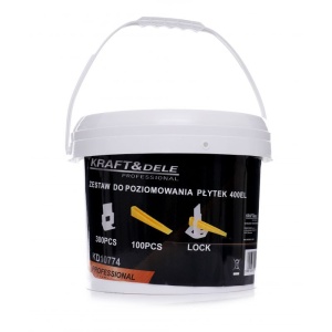 Pachet sistem nivelare gresie 300 clipsuri si 100 pene KD10774 Kraftdele - Img 2