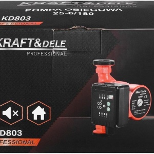 Pompa de circulație KraftDele KD803 25-60/180 cu panou de control, funcție auto și mod de noapte pentru instalații termice - Img 11