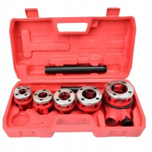 Set clupa filiera filetat manuala 5 piese 3/8"; 1/2"; 3/4"; 1"; 1 1/4" MXM55810 – echipament profesional
