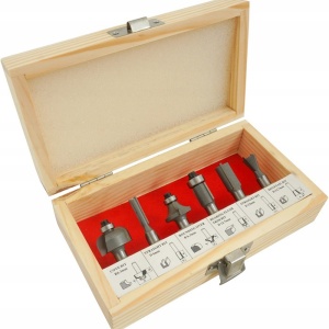 Set de 6 freze pentru lemn diferite profile cu prindere de 8mm - Img 5