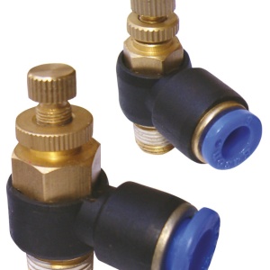 Drosel pneumatic SL CONECTOR PLASTIC TIP L CU REGLAJ DEBIT 3/8'' 10mm MA0118.14 – echipament profesional