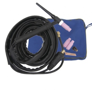 Pistol de sudură TIG Adler MATIG17, 4 m, cu control gaz pe mâner și set complet de accesorii pentru invertor MMA