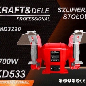 Polizor Dublu de Banc 1700W 200mm KraftDele KD533 – echipament profesional, 1700W, Kraft&Dele