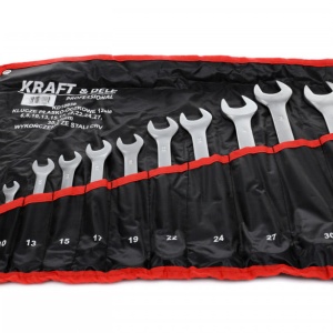Set chei combinate fixe-inelare KraftDele KD10938, 12 piese, 6-32 mm, din oțel CRV pentru atelier, garaj și lucrări mecanice