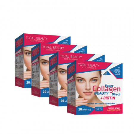 Super Collagen Beauty Direct, kolagen direkt 4x 20 kesica