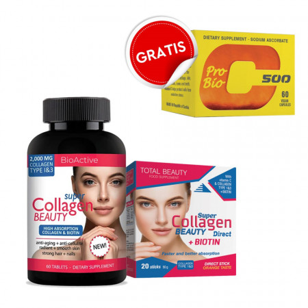 Super collagen direct+collagen beauty+pro bio c gratis MARTOVSKA AKCIJA