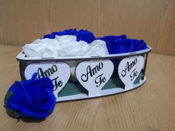 Caixa Coração Amo-te Com Rosas Modelo 2 - Img 1