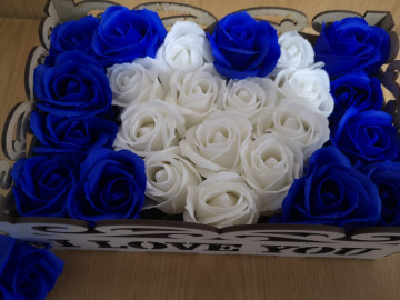 Caixa Retangular I love You Com Rosas - Img 2