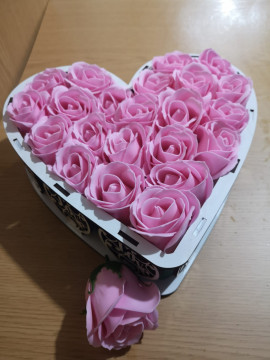 Caixa Coração Love com Rosas - Img 2