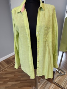 Cămașă din in, verde lime