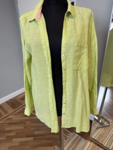 Cămașă din in, verde lime