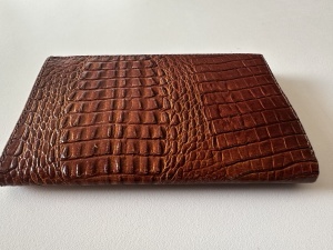 Portmoneu vintage din piele de crocodil - Img 1