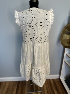 Rochie din Bumbac Bej - L-40 - - Img 3