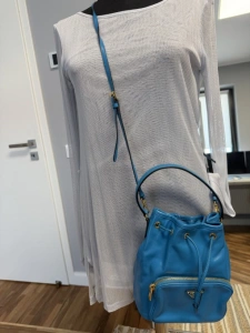 Geantă Prada Tote / Bucket Bag – albastru intens - Img 6