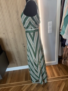 Rochie maxi cu dungi verzi - Img 2