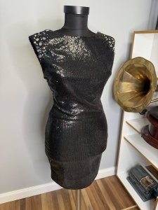 Rochie de seară din paiete reversibile
