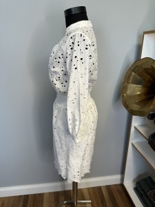Rochie albǎ din pânzǎ de bumbac - 34 - - Img 3