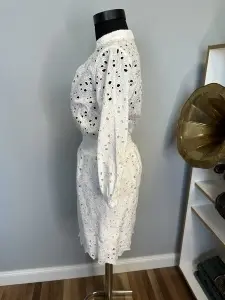 Rochie albǎ din pânzǎ de bumbac - 34 - - Img 3