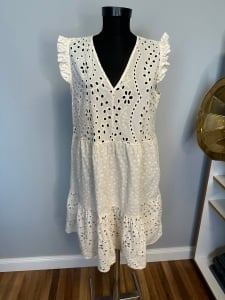 Rochie din Bumbac Bej - L-40 -
