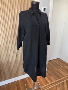 Rochie neagră din in – mărimea S - Img 3